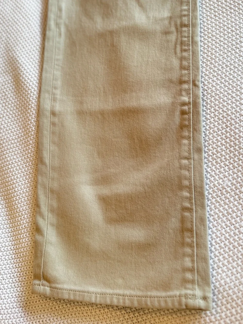 J. CREW Garment Dye Straight Jeans in Light Cream
